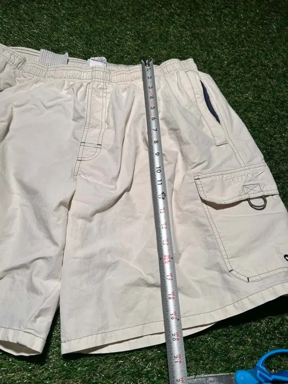 Vintage Speedo Men's Khaki Cargo Swim Shorts